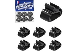 REPAIRCOFFEE Set of 6 Clamping Clips for Peugeot 3008, 5008 & Citroën C5, DS7 - Durable Fastening Clamps for Front Wiper Arms - Wiper Blade Attachment Accessory for Windshield Washer Hose, Maintenance