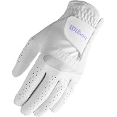 Wilson Feel Plus Guante de Golf para Mujer, Ofrece un Ajuste Seguro y Mayor Control, con Tecnolog&iacute;a de Absorci&oacute;n de la Humeda