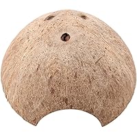 Reptilien versteck, Schildkröte Eidechse Aquarium Fell Haus Dekor natürliche Kokosnussschale kleine Tierhöhle Haus für…