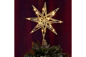 ANIEPAA Weihnachtsbaumspitze, Christbaumspitze, 20 LED Baumspitze Weihnachten, Weihnachtsdeko für Indoor Büro Festliche Weihnachten Neujahr Urlaub Baumschmuck