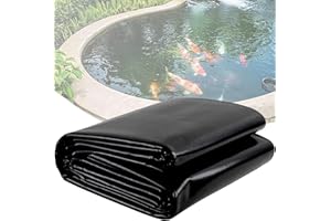 LONMRRTON Lonas para estanques preformado, 13.1x19.7ft 16.4x26.2ft 19.7x29.5ft revestimiento para estanques de peces, membrana impermeable para piscina para cascada, lago artificial al aire libre, 5 mil/0,12 mm