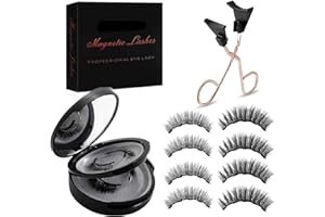 MOLOVA Magnet-Wimpern-Natürlicher-Look, Doppelte Magnetische Falsche Wimpern ohne Eyeliner, Wiederverwendbare Falsche Wimpern mit Applikator Ohne Kleber