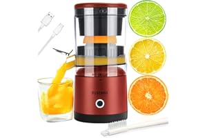 DUSENHO Zitronenpresse Elektrisch Saftpresse Elektrisch Orangenpresse Zitruspresse Tragbare USB-Aufladung Juicer Entsafter für Orange, Zitronen, Zitrusfrüchte