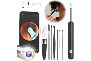 VLIKE Otoscopio, 1080P Pulisci Orecchie con Telecamera, 3,5mm HD Impermeabile Rimozione di Cerume con 6 Luci LED, Otoscopio Kit per la Rimozione del Cerume, WIFI Endoscopio per iOS, Android, Tablet
