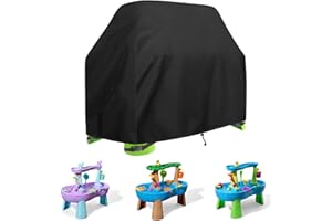 Bonna Kids Water table Cover,Compatible with Step 2 Water Play Table, 420D Heavy Duty Waterproof Fabric,Waterproof,Dust Proof, Anti-UV (black, 41 "L x 25 "W x 33 "H)