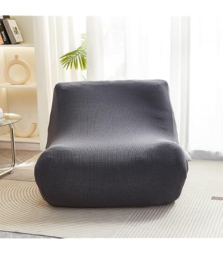 Housse De Canapé Extensible 1 Place Mateju - Sans Accoudoirs, En Tissu Jacquard, Noir