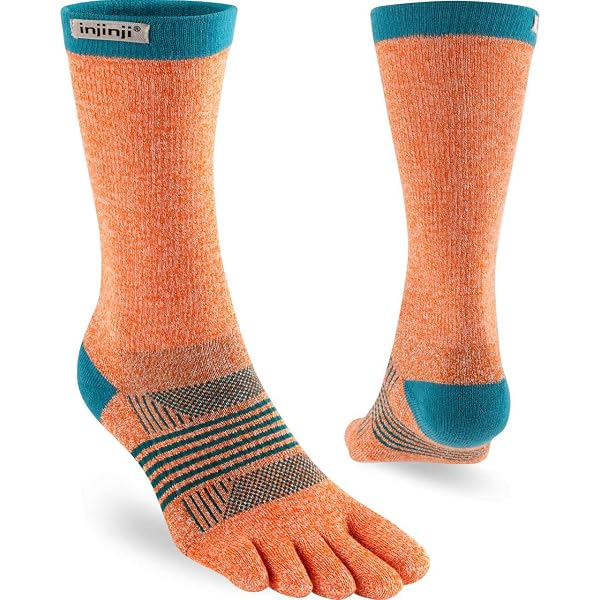Injinji Courtney Crew Hardrock - Chaussettes Trail Midweight à Orteils Pour Femme, Collaboration Courtney Dauwalter, Multicolore, XS-S