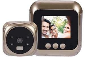 DEMERAS Visualizzatore per porte Display per schermo HD da 2,4 pollici Home Smart Videocamera di sicurezza per campanello Visualizzatore per porta elettronico per sistema di sorveglianza domestica