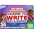 Quokka Wipe Clean Activity Book - Handwriting Books for 3-5 yo - Preschool Learning Resources - 30 Tasks - Pre K ABC Letter Tracing - Homeschool Educational Toys for 5-6 - Kids Game Learn To Write