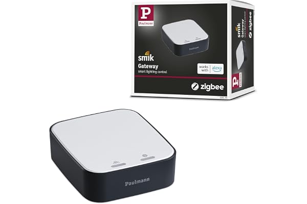 Paulmann 50135 Smart Home Zigbee Gateway Bridge Smik Vit/Antracitplast Kontrollpanel, Smik Bridge