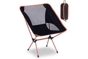 PEAKTOP Ultralekkie krzesło kempingowe z aluminiową ramą, składane, małe, do 140 kg, przenośne, składane krzesło kempingowe, lekkie krzesło kempingowe, na piknik, wędkowanie, plażę