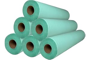 MUNTRADE Papel Camilla Parafinado Antigoteo Verde | 60 cm x 70 m (6 Rollos Sin Precorte)
