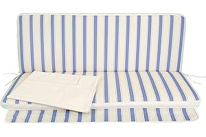 GHIOCUSCINI CUSCINO DONDOLO 3 POSTI cm 135 sfoderabile con tettuccio Mis. larghezza cm135 X profondità 54, SP.6cm Schienale 54 cm Tessuto COT/Poly Incluso Tettuccio (Rigato Nizza)