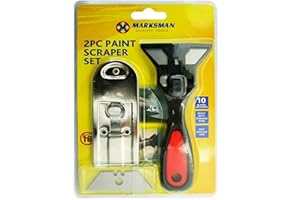 Marksman Steel Paint Scraper Set Varnish Heavy-Duty Window Edge Soft Grip Painting Wall Decorators Cleaning Removing Tools Stovetop, Subfloor, Wallpapers, Sticker DIY UK Free P&P