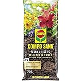 COMPO SANA Qualitäts-Blumenerde mit 12 Wochen Dünger für alle Zimmer-, Balkon- und Gartenpflanzen, Kultursubstrat, 70 Liter, 