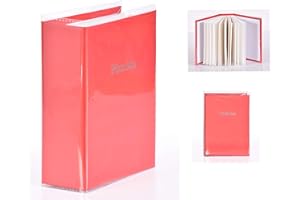 PFENNIG N SQUID LTD Pfennig N Squid 6'' x 4'' Slipin Photo Album Holds 120 Photos Photography Storage (Red)