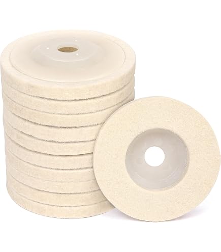 Produktbild von Woll-Polierscheibe Für Winkelschleifer 125 Mm – 2 Stück, Ø 125 X 12 Mm, Für Metall, Glas, Marmor & Schmuck