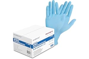 BORNOVA Lot de 1000 Gants nitrile jetables medical Gant L Bleu- Sans Latex EN375 et EN455 gant jetable gants menage gants cuisine - gants alimentaire cuisine jetable - gants nettoyage - L