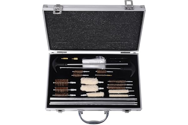 RELAX4LIFE Kit de Nettoyage Arme et Pistolet 103pcs, Mallette de Transport Entretien, Outils De Nettoyage pour Armes à Feu, Fusil, Carabine, Petit Calibre