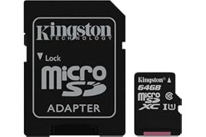 Kingston Technology SDCS/64GB - FC 64GB CL10 UHS-1 Micro-SD XC +AD