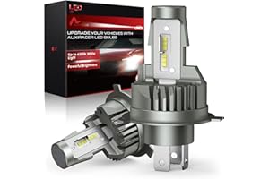 AUXIRACER Bombillas LED H4 HB2 9003, 16000LM 6500K Blanco Frío H4 Led para Faros de Coche, Repuesto para Bombillas Halógenas y Kit Xenon, 2 Bombilla