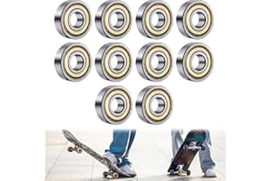 Speed Bearings Roulements à billes,roller Roulements,608 ZZ Roulements à Billes,Roulements Longboard Roulements,Groove Roulement à Billes,Pour skateboard, patins à roulettes (8x22x7mm),10 Pièces