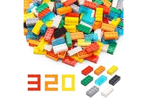 WYSWYG 320 Bausteine, 2x4 Klassische Steine, Hochwertig, Kompatibel mit Lego Steine & Top-Marken, Bunt, für Kinder & MOC-Liebhaber-Mehrfarbig