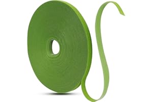 Redamancy 25m Cinta para Plantas,10mm Reutilizable Bridas para Plantas, Cinta Duradera Cable, Cinta para Atar Plantas para Viña, Tomates, Frutas, Flores, Arreglo de Cableado Doméstico (Verde Hierba)