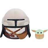 Squishmallows Original Star Wars 12-Inch Mandalorian + 3.5-Inch Grogu Plush | 2-Pack, Age 3+