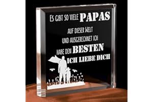 PRSTENLY Weihnachten Papa Geschenk Geburtstag, Einzigartige Acryl mit Spruch, Beste Papa Geschenk von Tochter Sohn, Geburtstag Geschenke für Papa Vatertag, Ruhestand Geschenke
