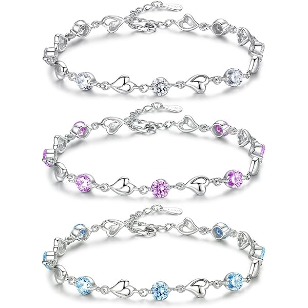 Bracciale catena doppio filo cuori acciaio - Gioielli