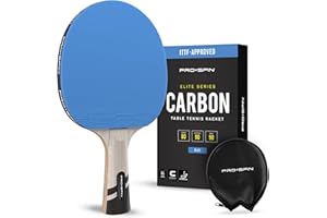 PRO SPIN PRO-SPIN Table Tennis Bats - Carbon Fibre Table Tennis Racket - Superior Control & Spin - Professional Quality Ping Pong Bat - Includes Premium Rubber Protector
