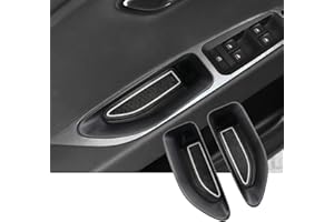 [2 unidades] CDEFG Seat Leon 5F mk3 2013-2019 Caja de almacenamiento para el coche, marco interior de la puerta del coche, organizador para el interior del coche (Blanco)