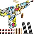 XAZASTOV Toy Gun with Graffiti Pattern, Toy Pistol with Soft Bullets and Ejectable Magazines, Shell Ejecting Toy Guns, Toy Foam Blaster for Kids Age 6+, Birthday Gifts for Goys Teenager