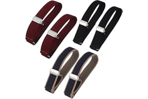 Bremorou 6 sztuk (3 pary) unisex elastyczne regulowane opaski na ramiona, antypoślizgowe, koszula, podwiązki, podwiązki, elastyczne opaski na ramiona dla mężczyzn i kobiet, antypoślizgowe, na koszulę