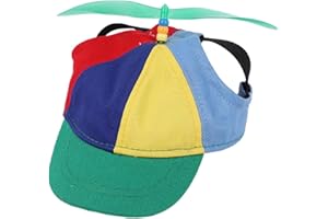 POARTIULE Chapeau À Hélice pour Chien, Casquette De Baseball pour Chien, Baseball Chien Chapeau À Hélice, Ajustable Chapeau pour Chiens avec Trous Oreilles Et Hélice, Chapeau De Soleil Chien pour Voyage, Sport