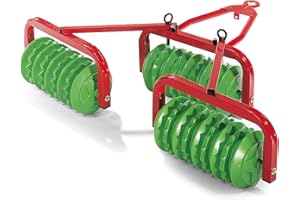 Rolly Toys -123841 - Máquina de arado para Tractor de Juguete (90 cm), Color Rojo y Verde