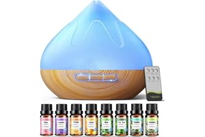 ‎DYOONOER Aroma Diffuser 500 ML, Aromatherapie Diffuser Mit Fernbedienung,14 Farben LED Mit 4 Timer-Einstellung