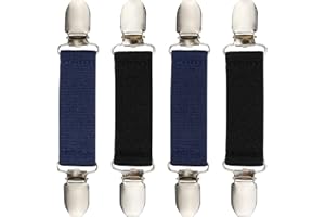 YunBey 4 Pièces Pince Cardigan Élastique Robe Clips Pull Clip Élasticité Pince à Mitaines pour Chemises Écharpes Pince