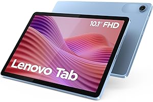 Lenovo Tab - Tablette Tactile 10.1'' WUXGA (MediaTek Helio G85, 8Coeurs, RAM 4Go, 64Go eMMC 5.1, Android 14, Wifi5 + Bluetooth) Étui Transparent - Polar Blue