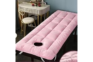 SANGOGO Cotone Soffici Bellezza Materasso,Traspirante Futon Tatami Materassino Spa Massaggio Scrivania Pad di Protezione-Rosa 70x190cm(28x75inch)