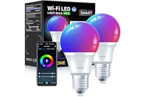 DOHOME Matter E27 Smart Bulb 9W 900lm Smart LED Light Bulbs with Music Sync, Dimmable & Colour Changing Works with Apple HomeKit/Siri/Google Home/Alexa/SmartThings 2 Pack