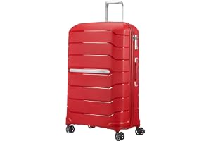 Samsonite Flux Spinner incheckningsväska, 75 cm | Röd, expanderbar hård väska, 75H x 52W x 31D cm, 108/121 L, 3.9 kg, med TSA