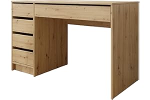 ‎MIRJAN24 Mirjan24 Schreibtisch Ada, 5 Universale Schubladen Schülerschreibtisch Computertisch Kinderschreibtisch Arbeitstisch PC-Tisch Jugendzimmer Kinderzimmer (Artisan)