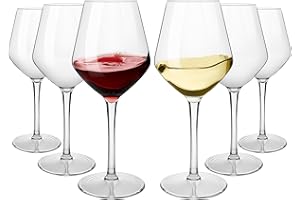 HAHASHOW Incassable Verres à vin 100% Tritan-Plastique Verres à vin 440ml Verres à Boire pour Le Parti Lot de 6