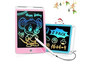 ORSEN 2 Lot Tablette Dessin Enfants LCD Tablette D'écriture 3 4 5 6 7 8 ans Fille Garçon Jouet,8.5 pouces Tableau d'écriture Enfants 3-8 ans Anniversaire Voyage Noël Cadeau, Blanc bleu rose