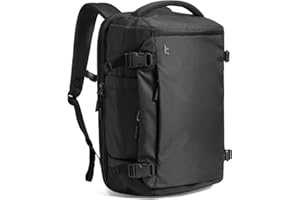 tomtoc Travel Backpack 28L, TSA Friendly Flight Approved Easyjet Cabin Underseat 45x36x20 Ryanair 40x20x25 Carry on Luggage Hand Water-resistant Lightweight Business Rucksack Fits 16 Inch Laptop
