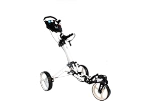 YORRX Golftrolley SL Pro 7 HAMMA Plus, Golfwagen mit innovativem 360° Spin Vorderrad (frei 360° gelagert), Aktion: inkl. Regenschirmhalter & Tees