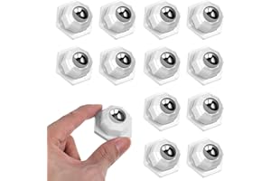 EUIOOVM 12 sztuk łożysk kulkowych, kółka meblowe, małe, samoprzylepne kółka skrętne z 2 otworami mocującymi, 360 płaskie, łożyska kulkowe do dużych obciążeń, do płoz meblowych, sanek, kółek