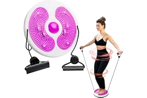 71NMLY Waist Twisting Disc,Waist Whisper Exercise,Twist Waist Disc Board with Drawstring,Exercise for Waist Home Gym Equipment Twist Board Exercise with Massage Foot Sole (Pink)